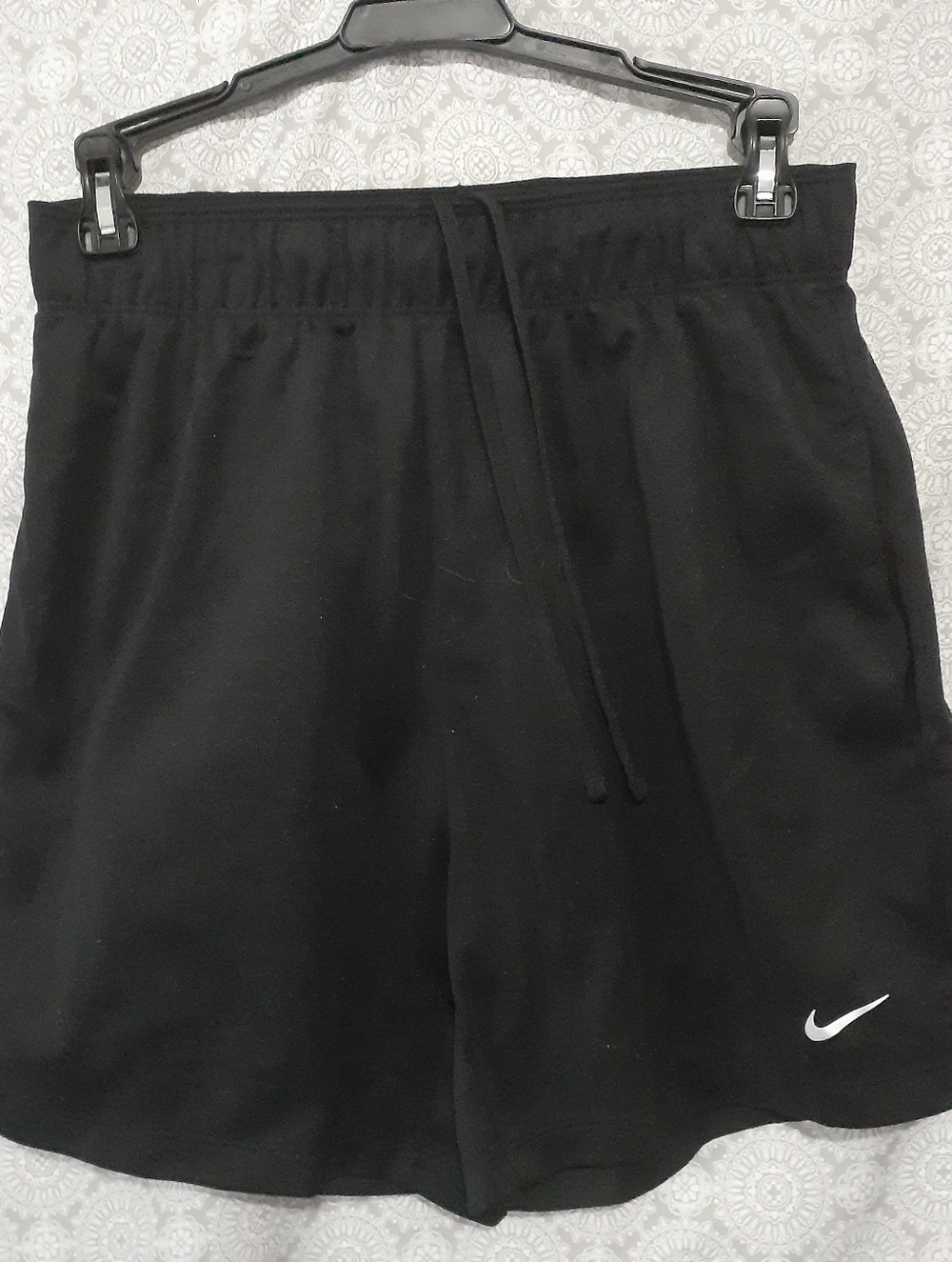 Nike Black Shorts with White Swoosh Logo